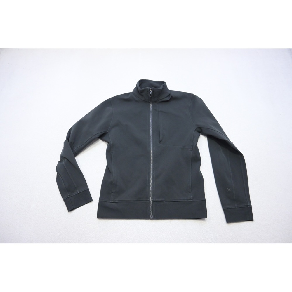 Lululemon Full Zip Jacket Womens XS Black Mock Neck Athletic Pockets Performance